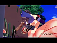  - Genshin Impact Hentai 3D - Mona Handjob, Blowjob, Boobjob and Fucked with creampie in her pussy sex 1/2