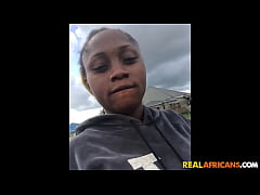  - 19yo Congolese Girl Sucking Boyfriend's Big Black Cock Off!