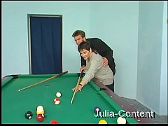  - Young German playboy fucks his mature maid on the pool table