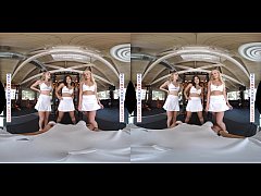  - Naughty America Three hot girls play with your balls