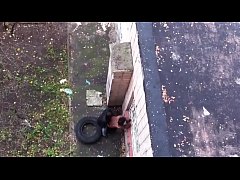  - Amateur couple caught fucking outdoors