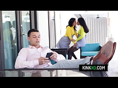  - Horny stepsisters Alina Belle and Maya Farrell fucked with their stepbro to get them into the club