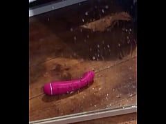  - Horny wife Home alone squirts a huge load all over the mirror