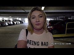  - American big ass blonde bangs outdoor