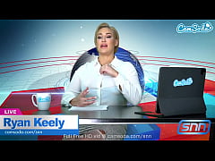  - Camsoda - Big Tits MILF Ryan Keely Has Strong Orgasm While Reading The News