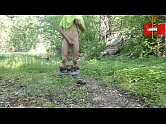 - I really do enjoy playing with my big white cock in the forest!