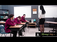  - MOMMY'S BOY - Big Titted Teacher Jasmine Jae Gets A Facial While Gangbanged By 3 Naughty Students