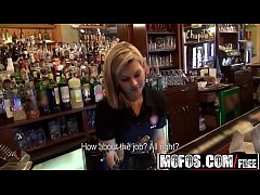  - Blonde barmaid (Rihanna Samuel) gets fucked in backroom - Mofos