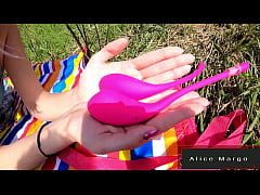  - Sexy Blonde Walking on Nature and I Remote Control Her Pussy!