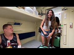  - Together with a friend fucked a stranger girl right in the train compartment