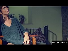  - Horny girl's big tits jiggle as she fingers both holes at once